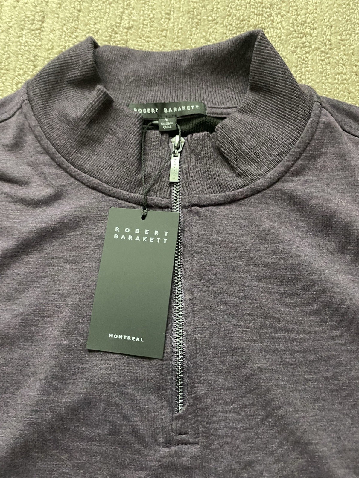 Robert Barakett Men’s Quarter Zip Pullover – New w Tags