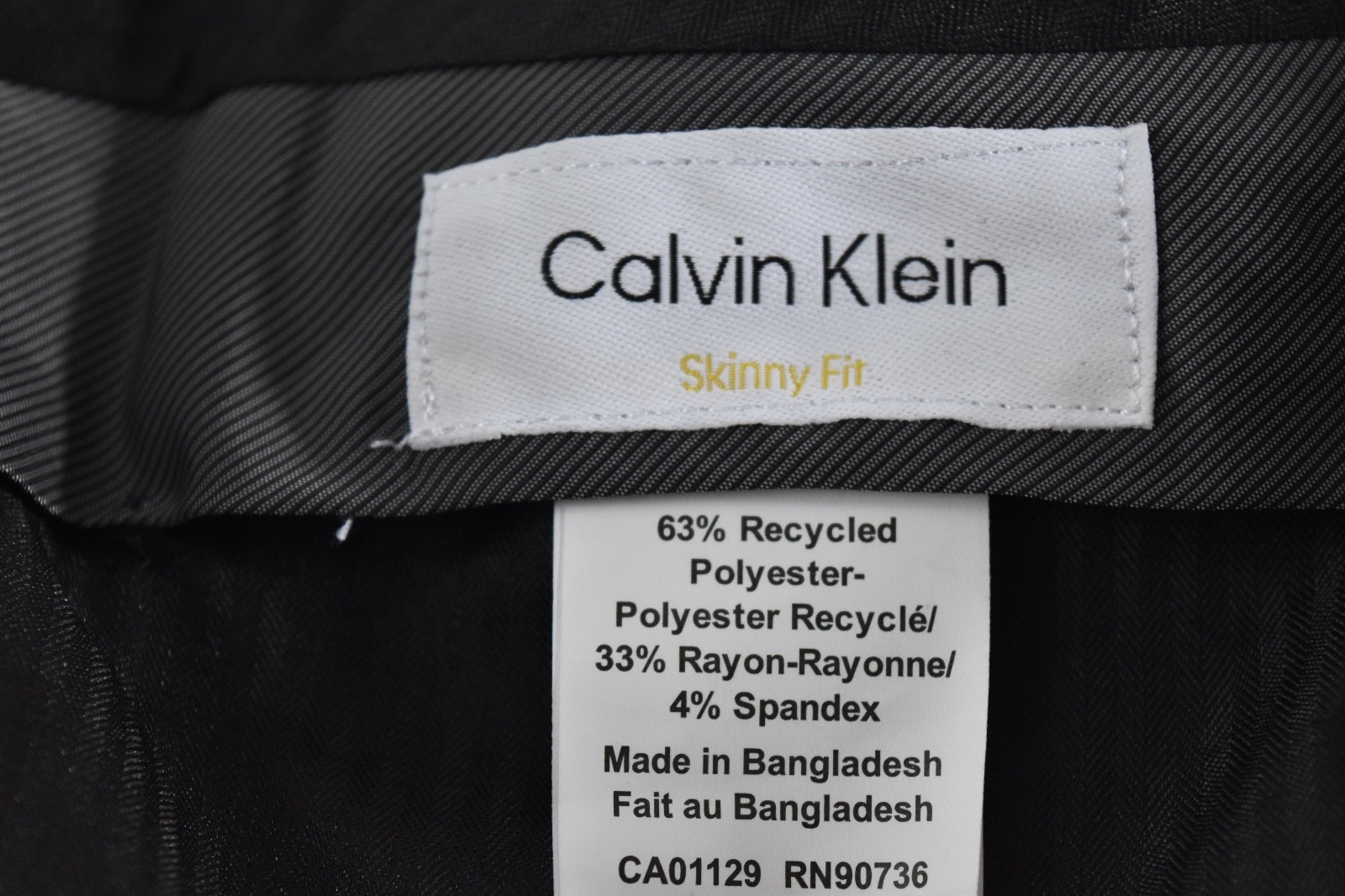 Calvin Klein Mens Dress Pants New 29 30 31 32 34 36 Black Flat Front Skinny Fit