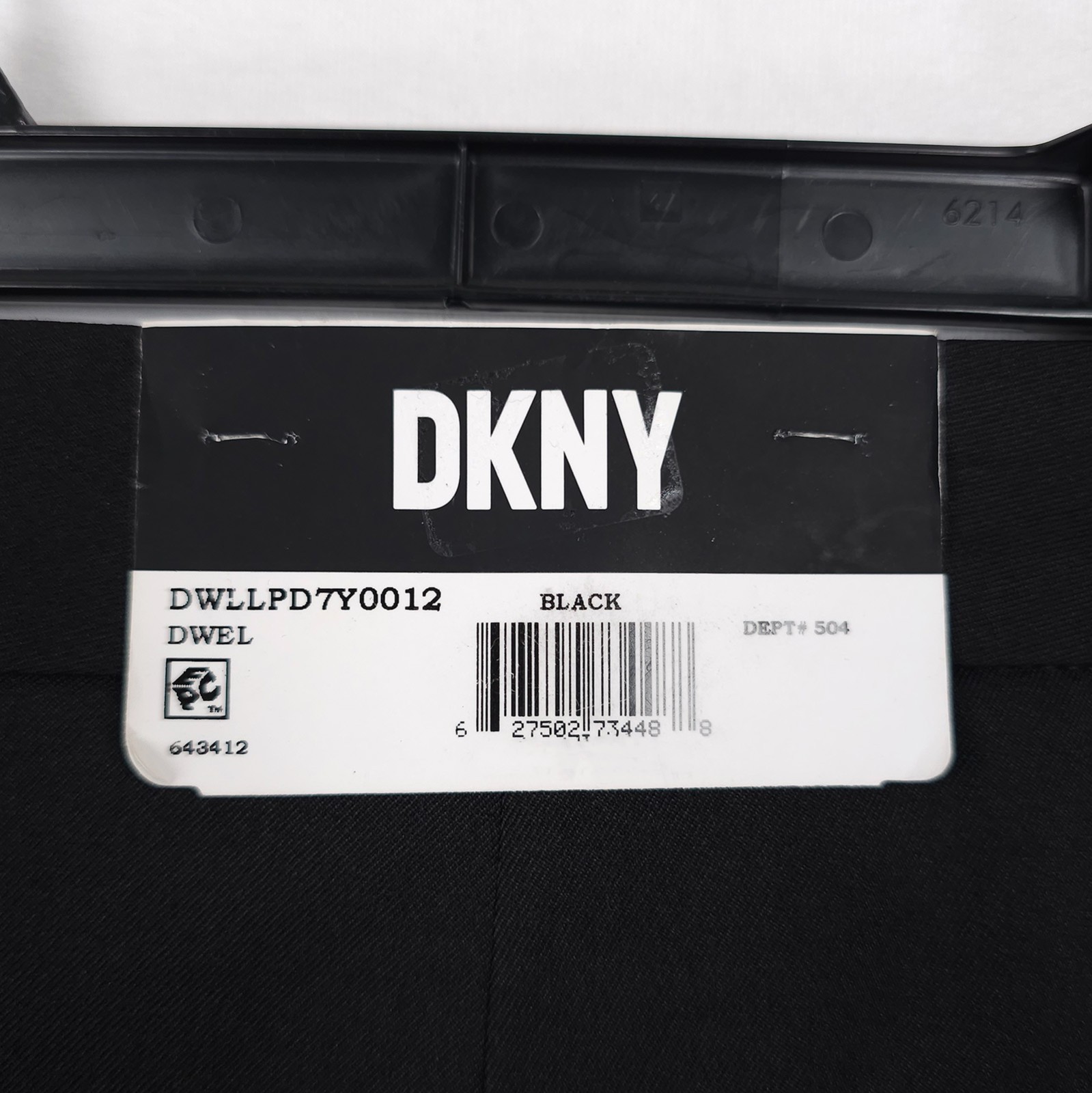 DKNY Mens Modern Fit Dress Pants 40×30 Black Solid Stretch Micro Twill NWT