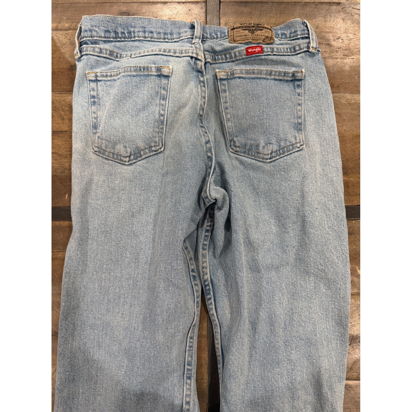 Wrangler Mens Premium Quality Light Wash Straight Leg Jeans 29×30 1097FXVBT