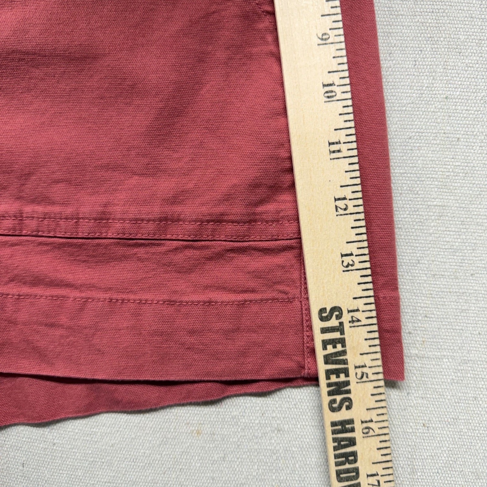 A New Day Womens High Rise Utility Shorts Brick Red Stretch Size 12 F00319292