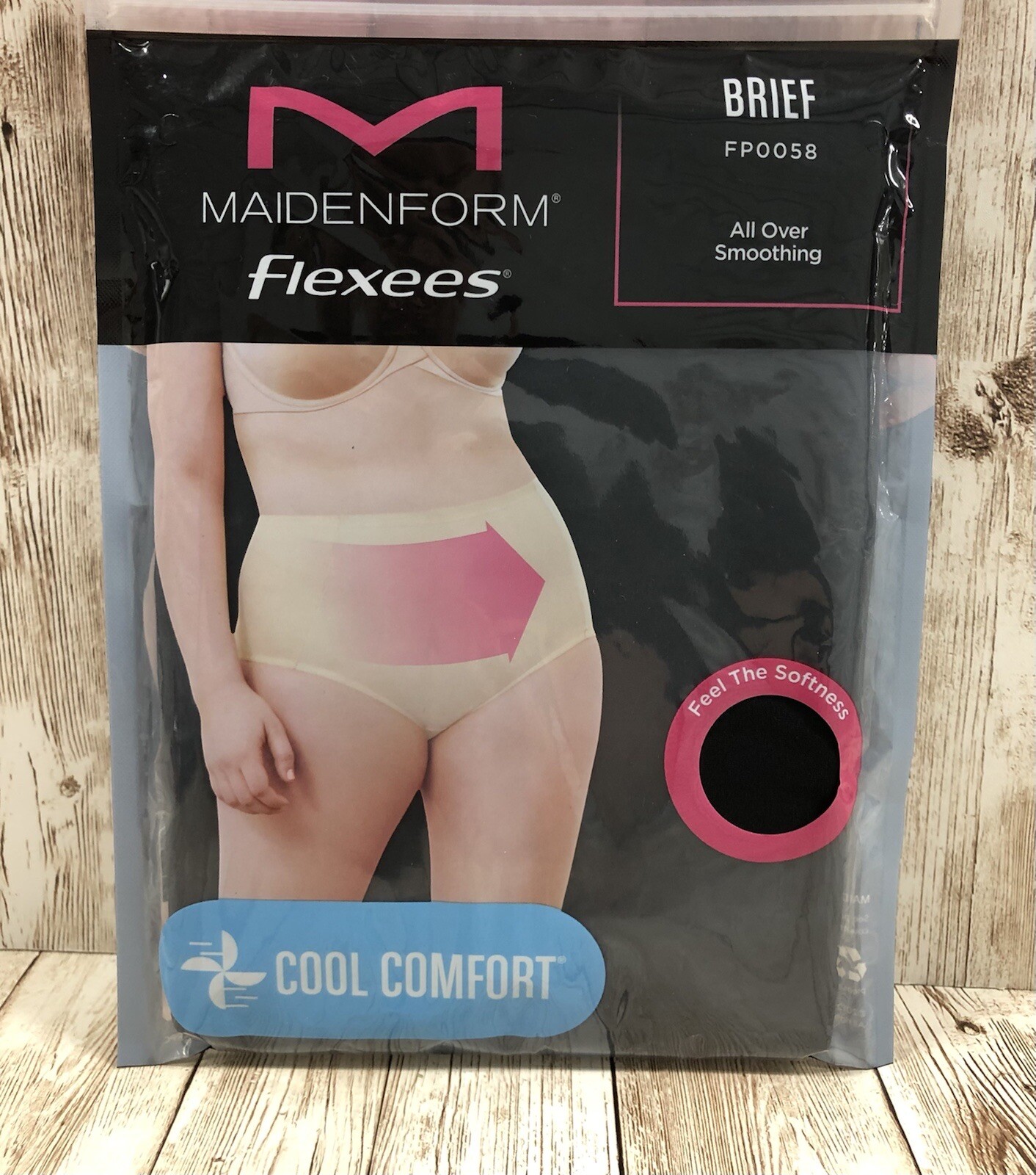 New Women’s Maidenform Flexees Cool Comfort Brief Shapewear Black Size S Small