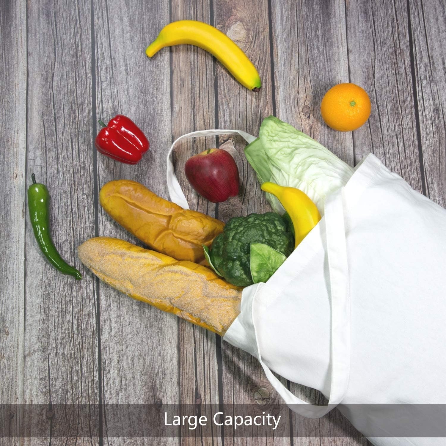 Durable Large Cotton Tote 17.5″ – Eco-Friendly Blank Bags for DIY Projects
