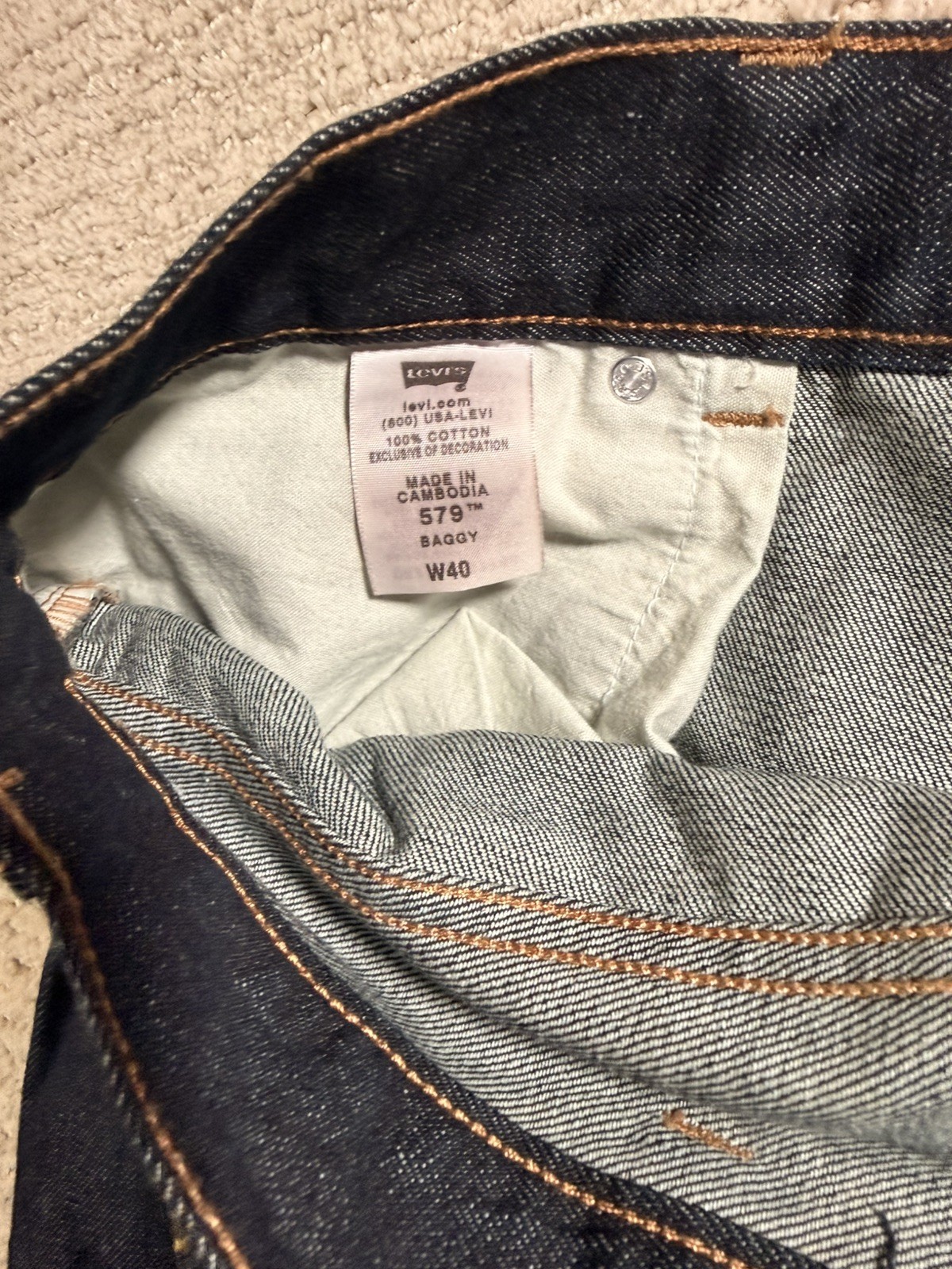 Levi’s 579 Vintage Baggy Shorts Men’s W40 Loose Fit Y2K SKU107