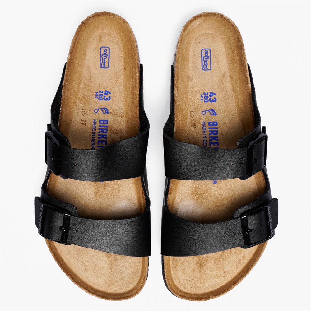 Birkenstock Arizona Birko-Flor Black Cork Footbed Men’s Sandals Regular/Wide