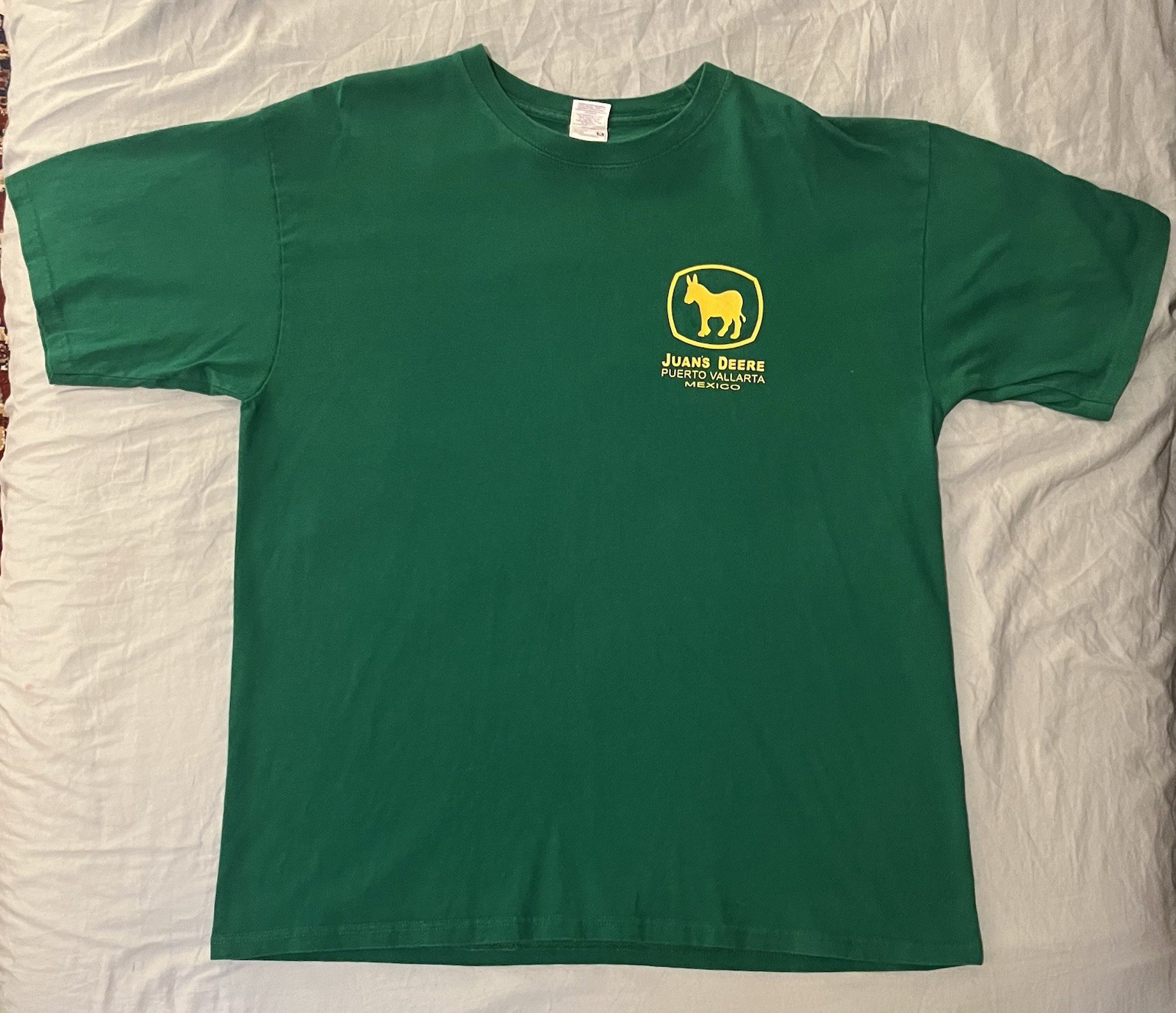 juans deere john deere green Mens Extra Large puerto Vallarta Double sided
