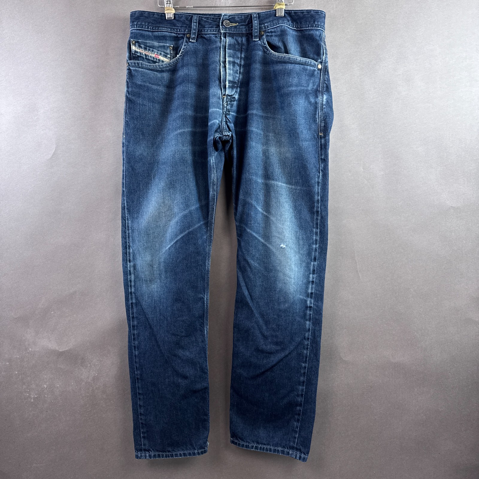 Diesel Jeans Mens 34×30 Men Blue Braddom 0661D Denim Pant Slim Carrot (Tag33x32)