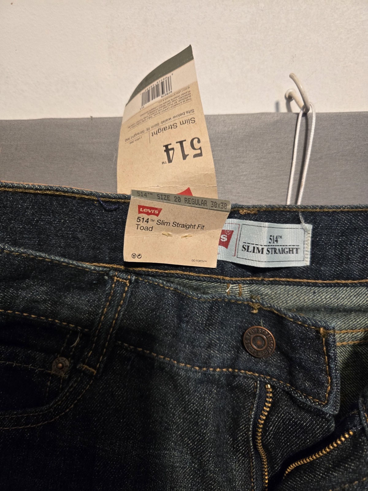 Levi’s 514 Slim Straight Jeans Men’s 30×30 Toad Dark Wash NWT New With Tags