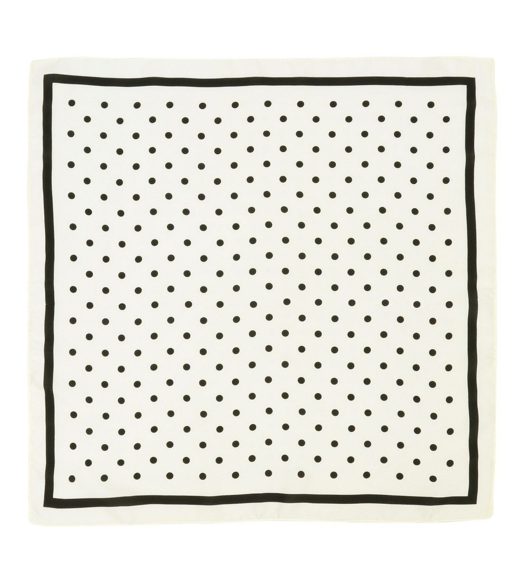 Anna-Kaci fashion Satin silk scarf with polka do 27.5IN×27.5IN