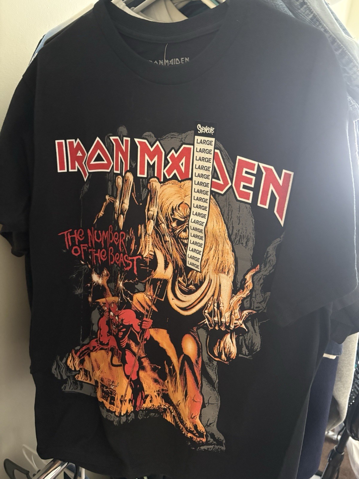 NWT Iron Maiden Number of the Beast Tee L
