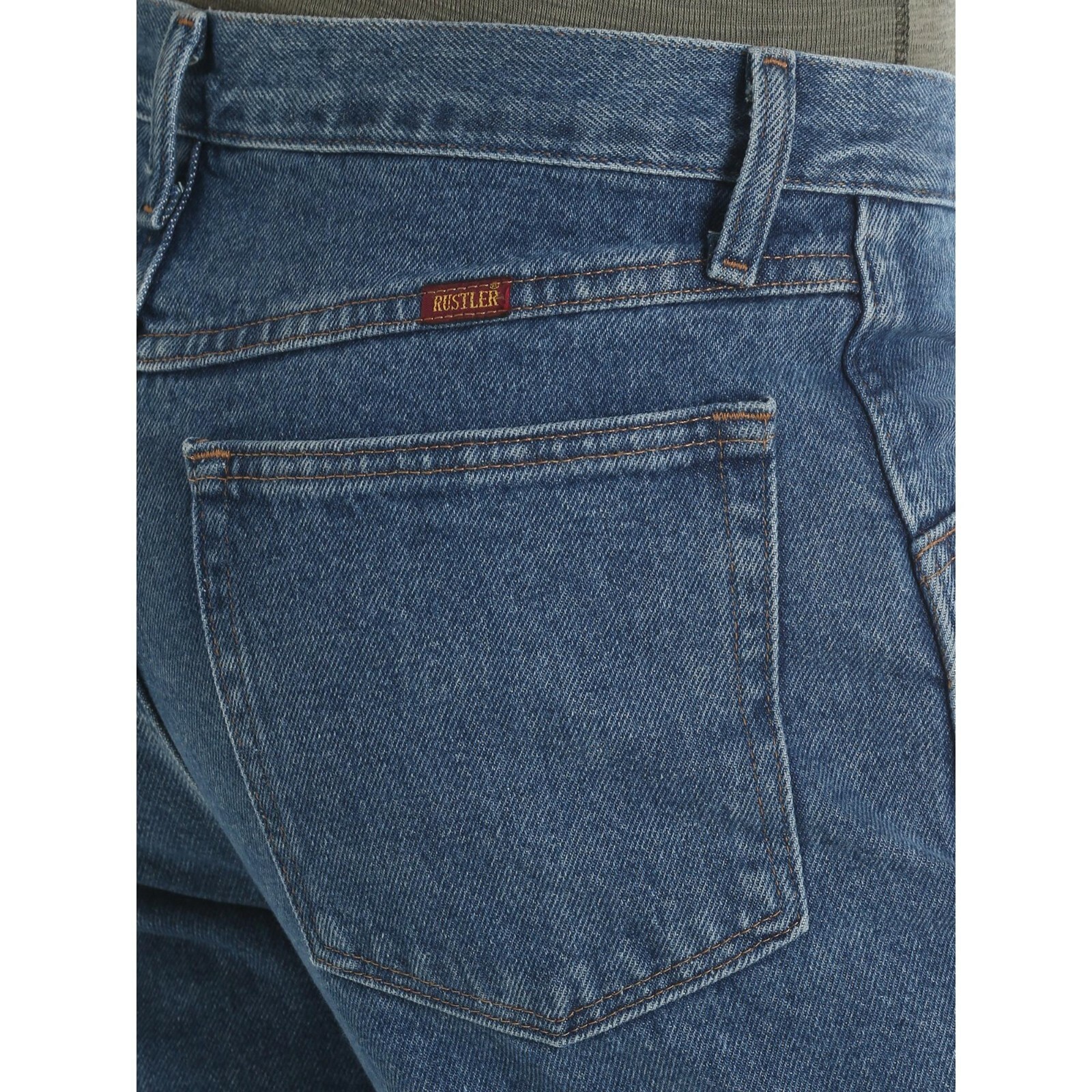 New Rustler by Wrangler Men’s Regular Fit Straight-Leg Jeans Stonewashed Indigo