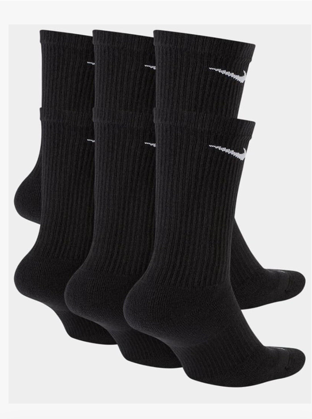 Nike Dri Fit Dry Cushioned Cotton Crew Socks 6 Pairs L