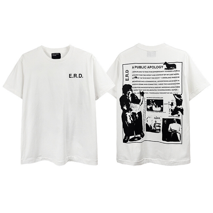 Melancholy Richie Rich ERD Sketch Graffiti Loose Casual Short Sleeve T-Shirt