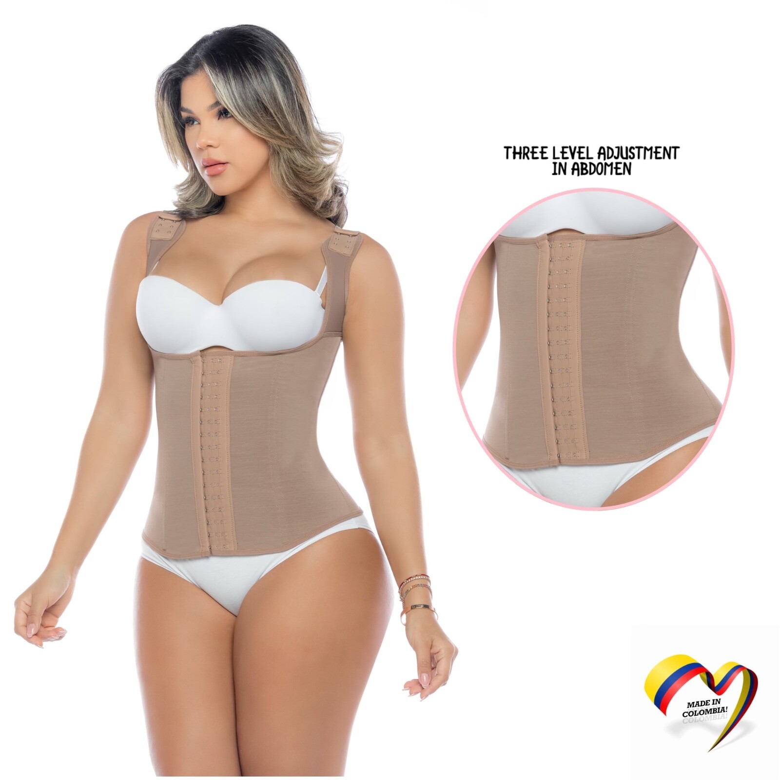 Fajas Colombianas Chaleco Vest Waist Cincher Shaper