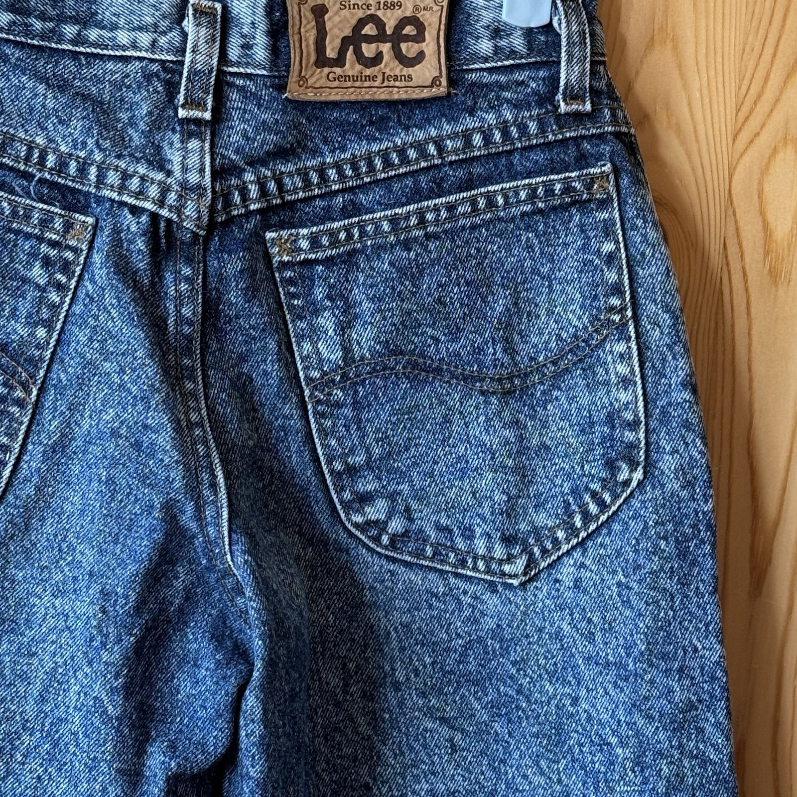 Vintage Lee Mr Union Made USA Denim Jeans Mens 27 x 29 Workwear Dark Wash