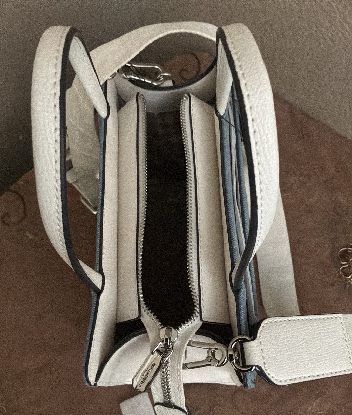 KARL LAGERFELD LIGHT WASH DENIM Hand Bag