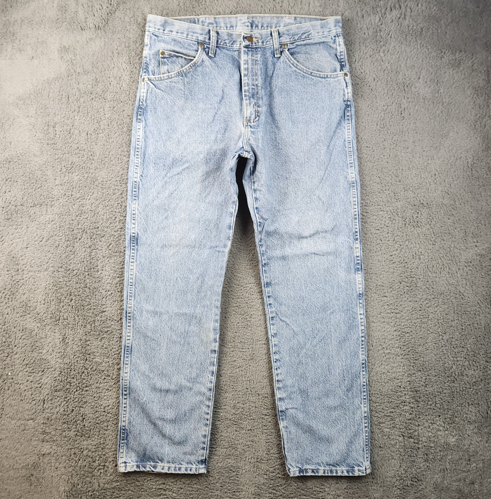 Wrangler Five Star Premium Denim Regular Fit Jean Men’s 36×32 Blue Light Wash