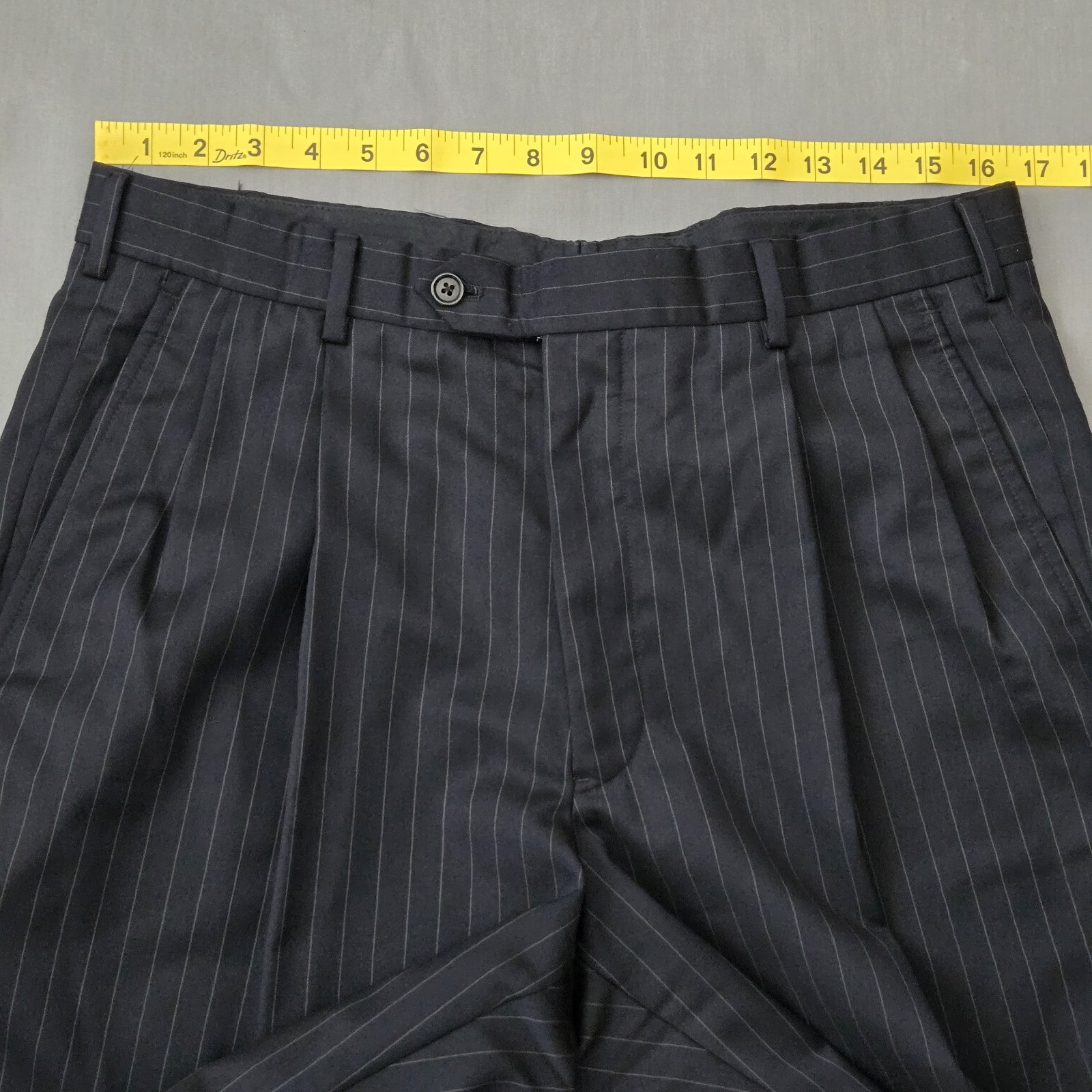 Mens 40R/33Wx32L Brooks Brothers 1818 Madison Midnight Blue Pinstripe Wool Suit