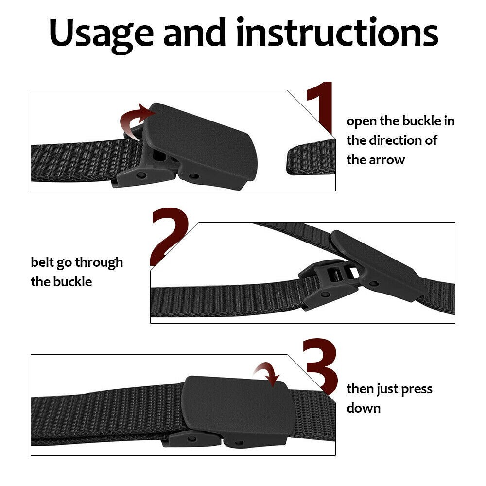 MEN Casual Military Tactical Army Adjustable Quick Release Belts