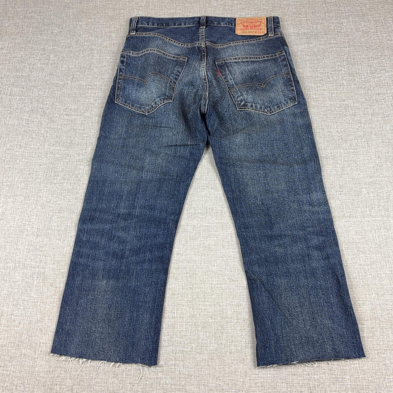Levi’s 505xx Big E Selvedge Redline Jeans 31×25 Cropped Premium Denim Turkey