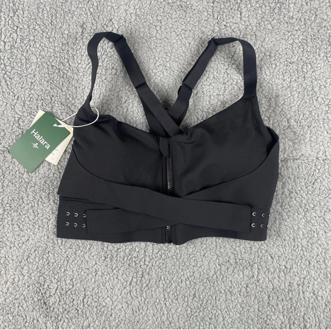 Halara Women’s M Black Nylon Elastane SpeedWave Quick Drying Medium Support Bra