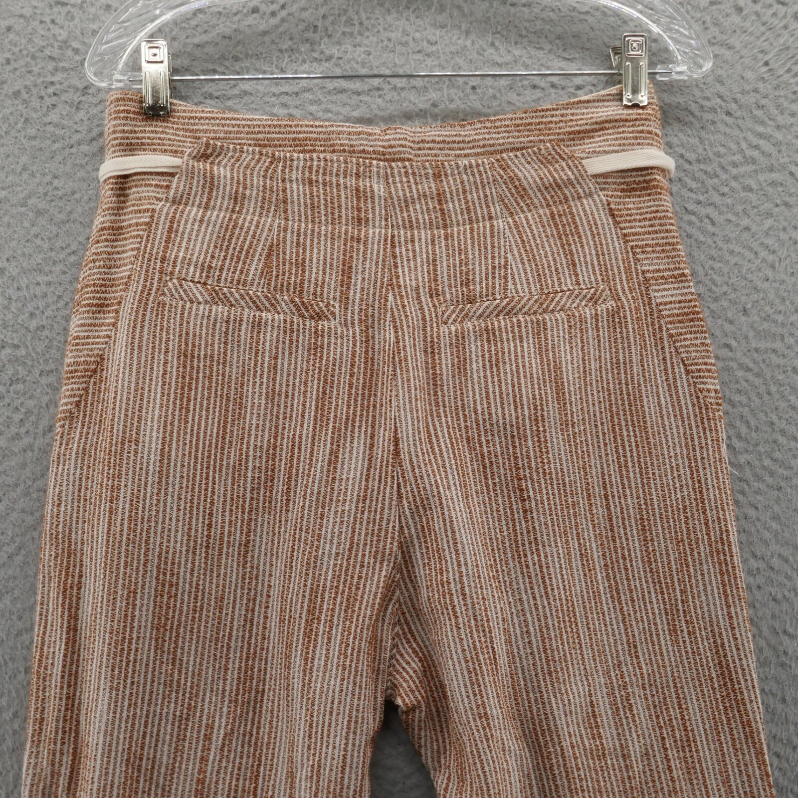 NWT Free People Caraway Light at Sunrise Pants 4 Brown Ivory Womens Stripe Boho