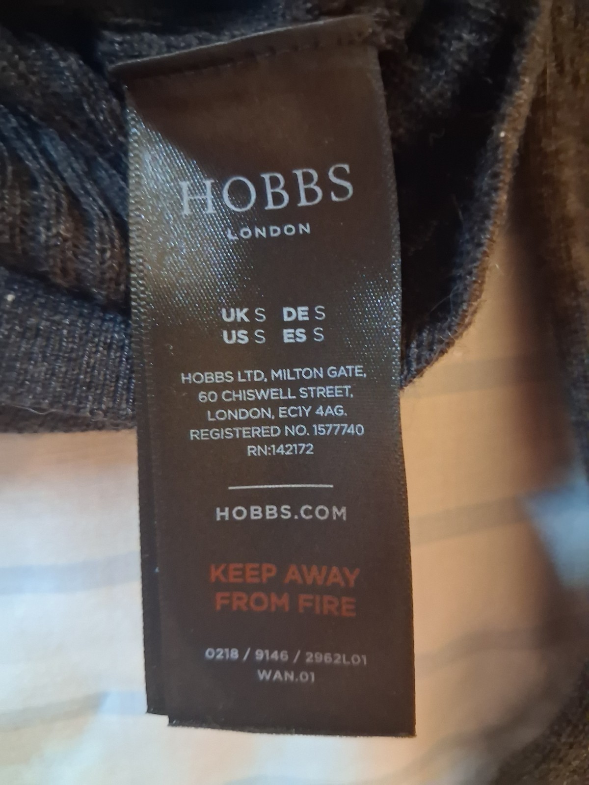 Hobbs London 100% Merino Wool Turtleneck Gray Ribbed Button Cuff Sweater Small