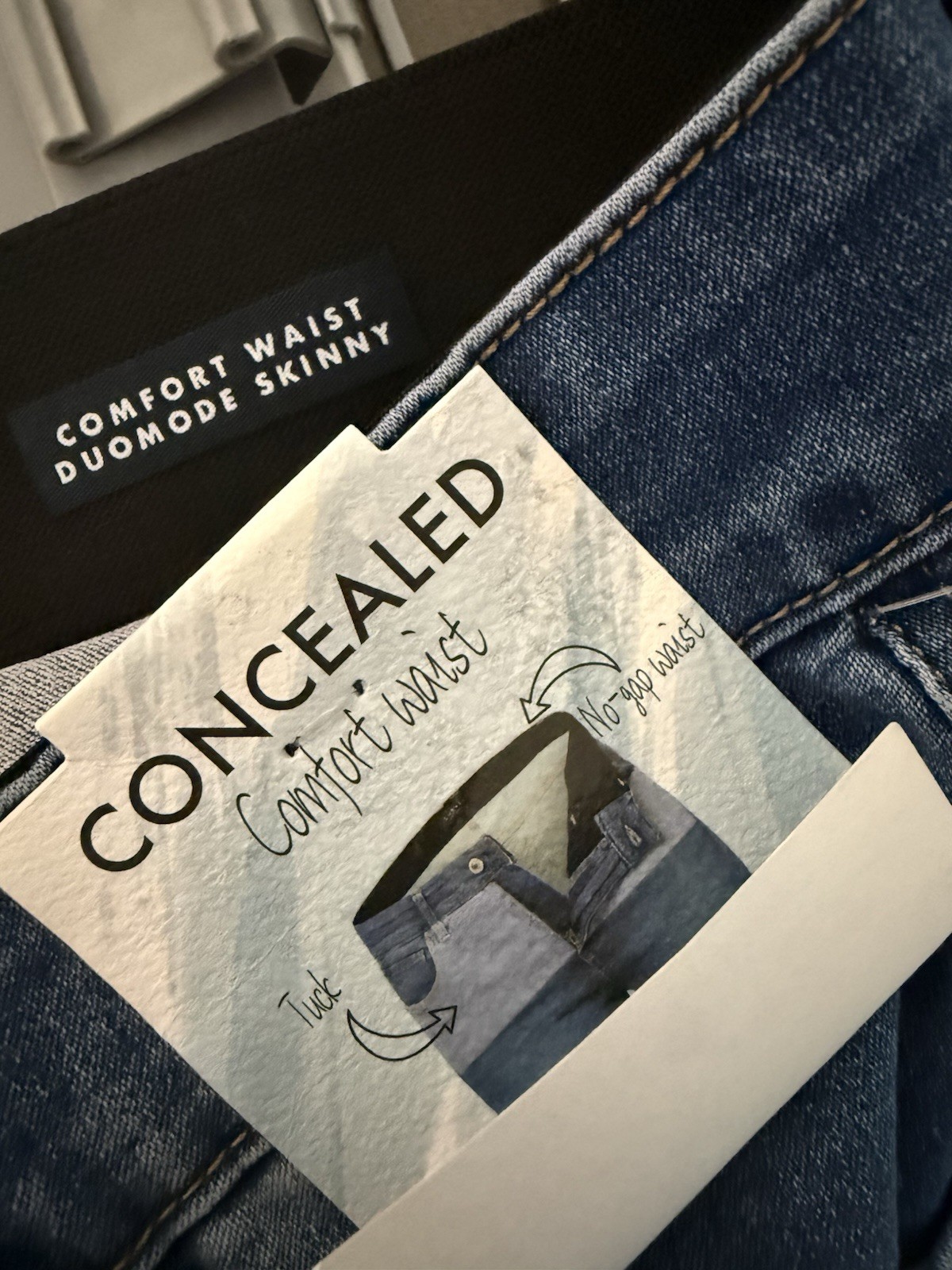 Curve Appeal Women’s Blue Medium Wash Denim Skinny Jeans Stretch 5-Pocket Zip