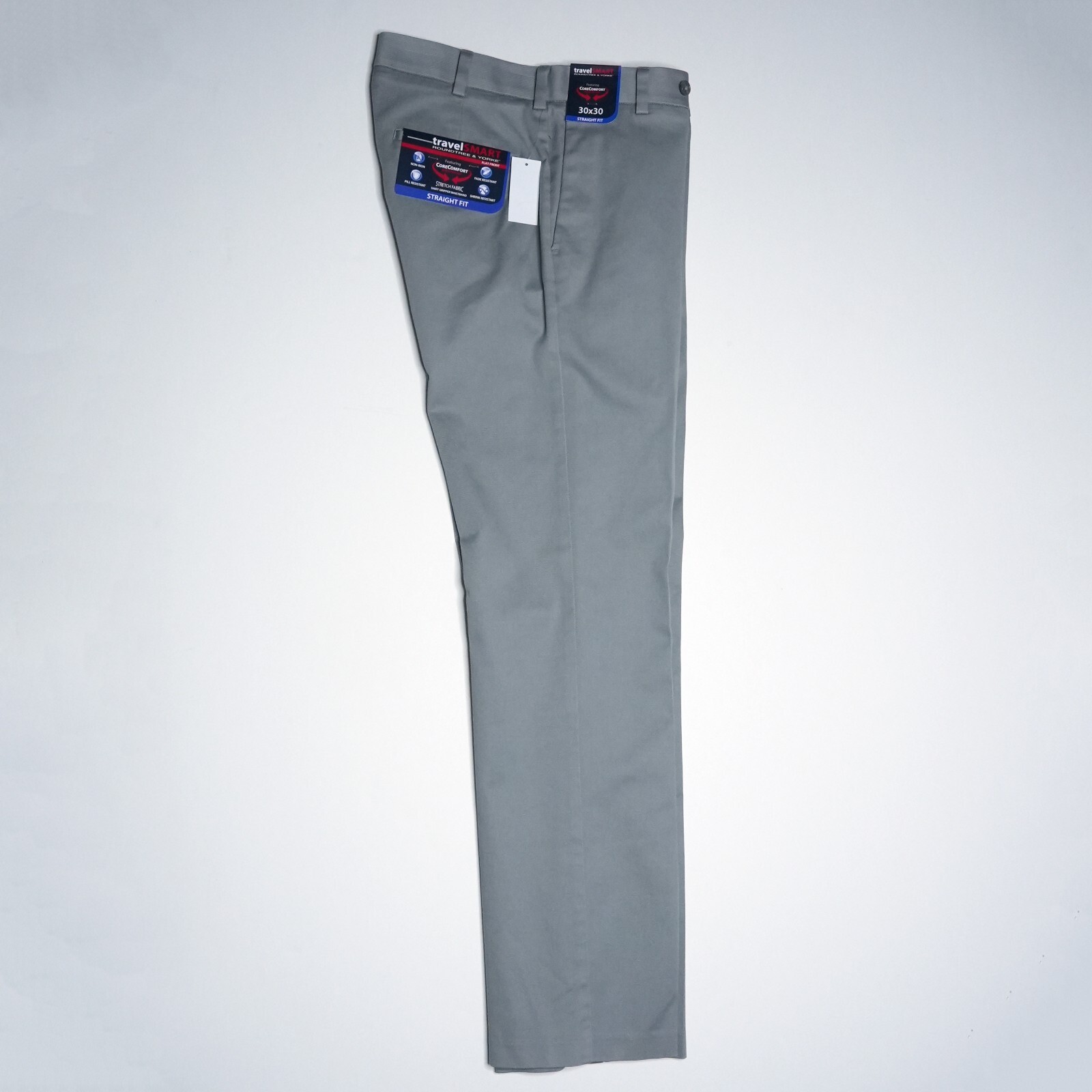 Roundtree & Yorke TravelSmart Pants S Small 30″x30″ Gray Non Iron NWT