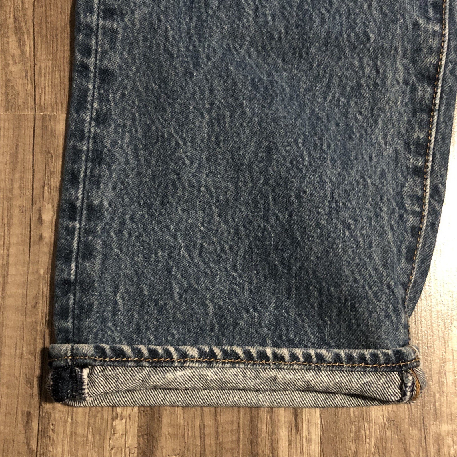 Levis 501 Jeans Mens 33×31 Shrink To Fit 100% Cotton Straight Leg Buttonfly Blue
