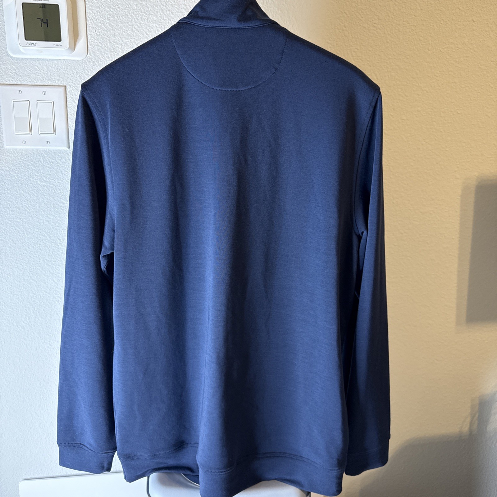 Walter Hagen Mens Performance 11 1/4 Zip Golf Pullover Navy Size S