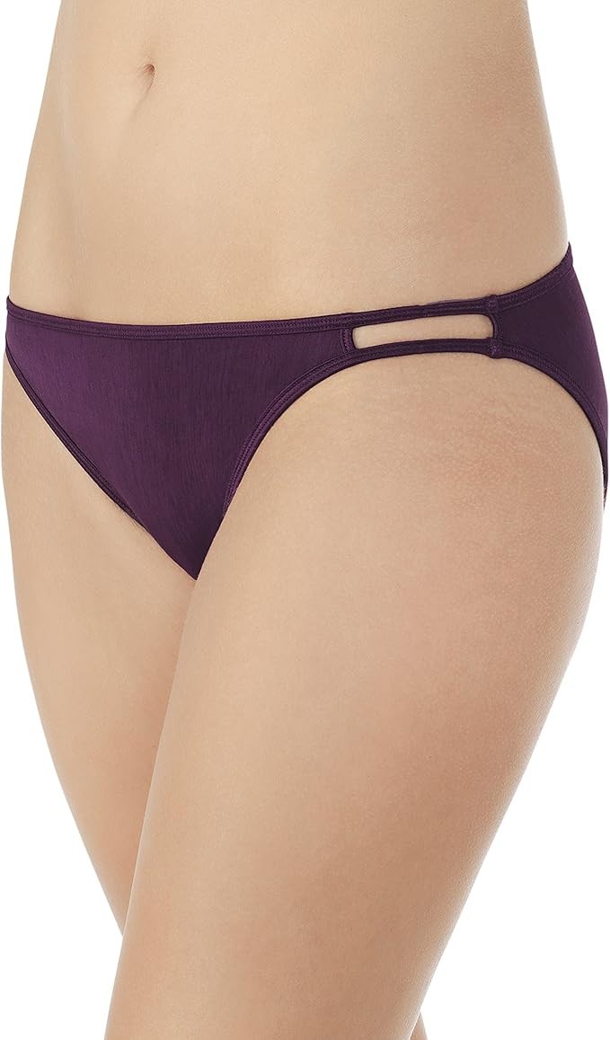 4 pairs VANITY FAIR String Bikini ILLUMINATION 18108 Panty Solid Colors 8 / XL