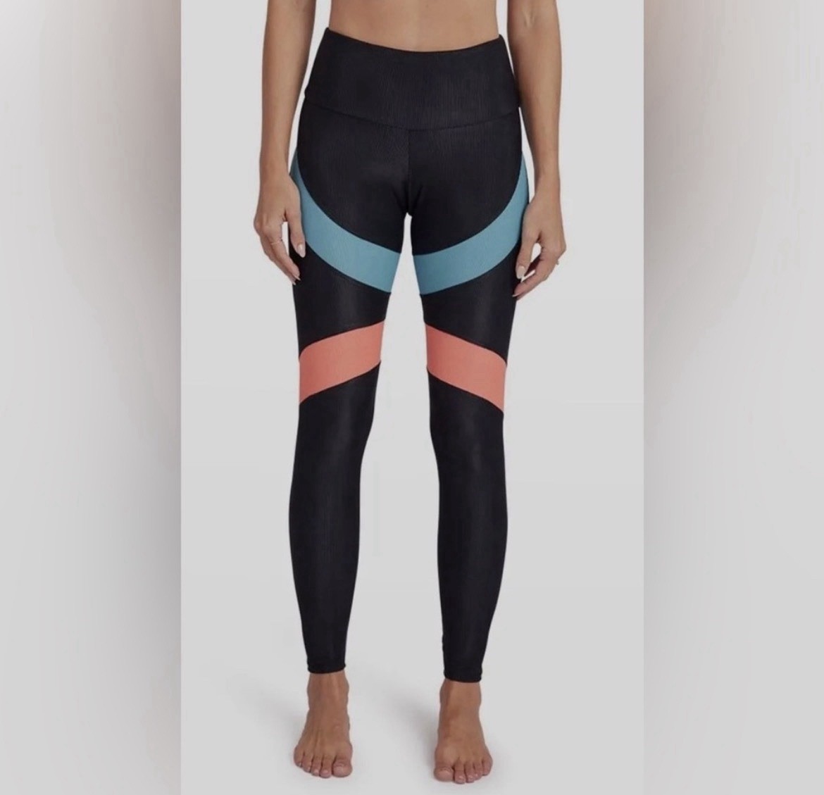 🆕 NWT Onzie | Cadence Leggings | High Rise Ribbed | Aquamarine | Size XS