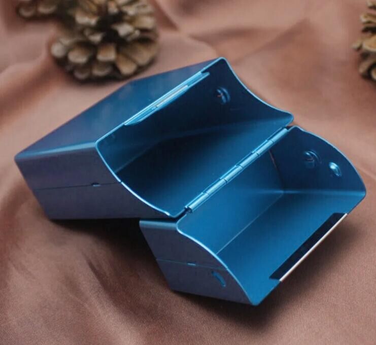 Male Smoke Case Aluminum Cigarette Case Tobacco Holder Pocket Storage Box Gift