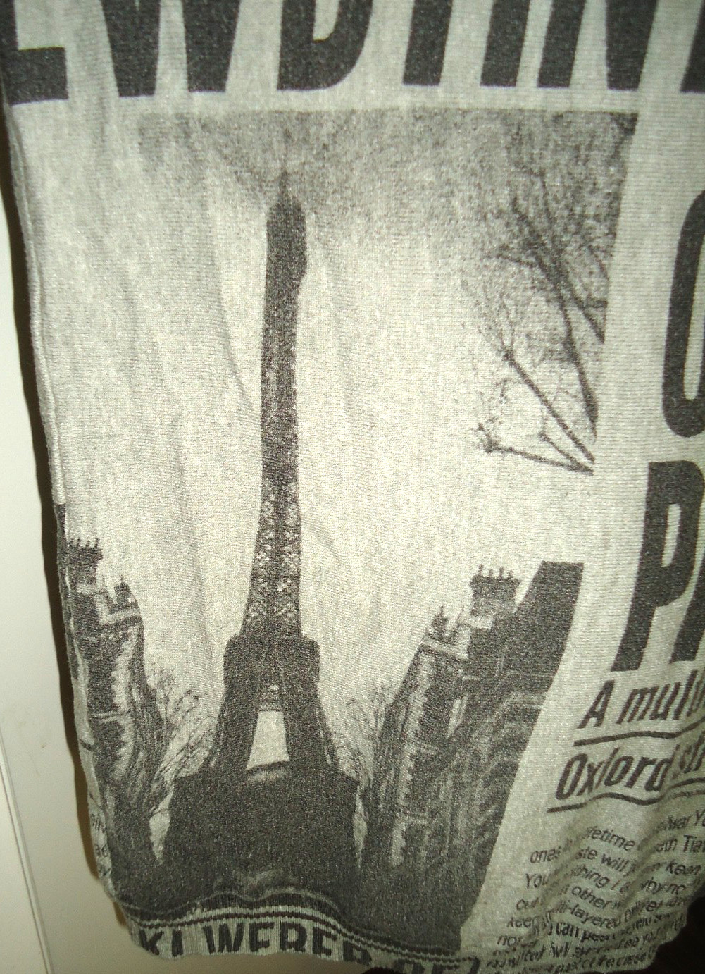 ELLAZHU Sweater-Baggy-Knitted Fabric-Newspaper Design By Vogue of Eden L-XXL
