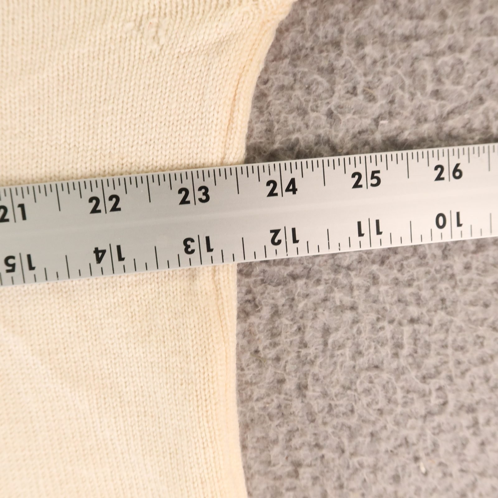 VTG Crombie Sweater Womens XL Beige Striped 100% Wool Cricket Sweater Varsity