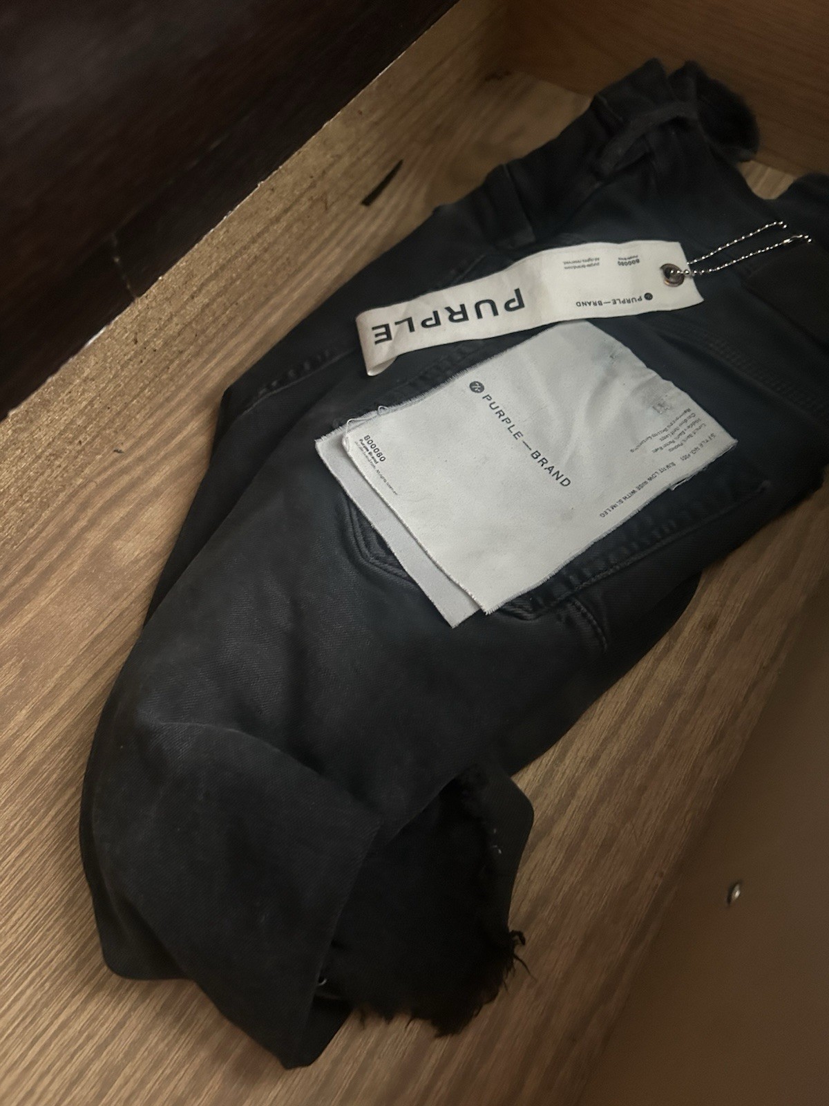 Purple Brand Men’s Black Slim Skinny Distressed Button Fly 5-Pocket Jeans 32