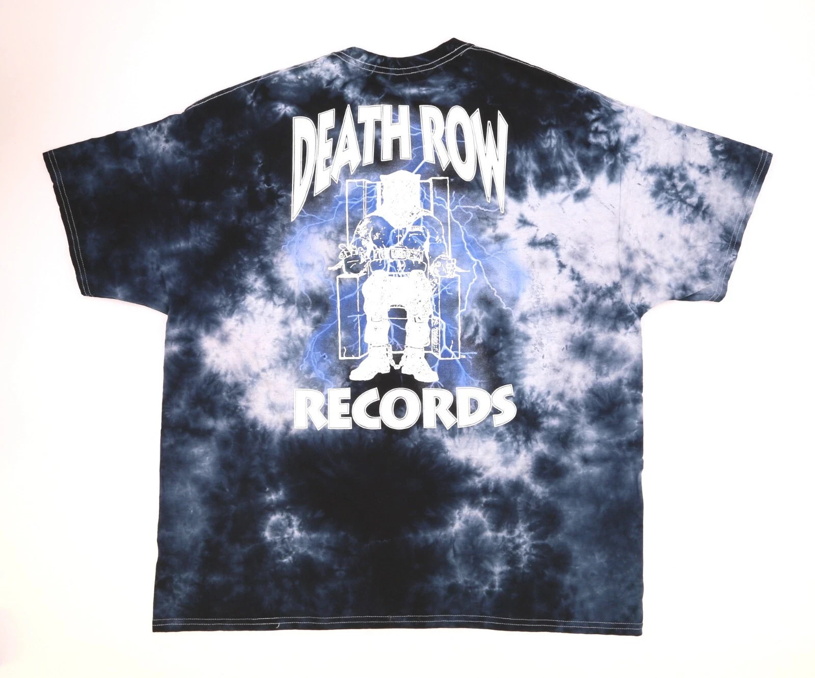 Death Row Records Blue 3D Print Tie Dye T Shirt Size 2XL