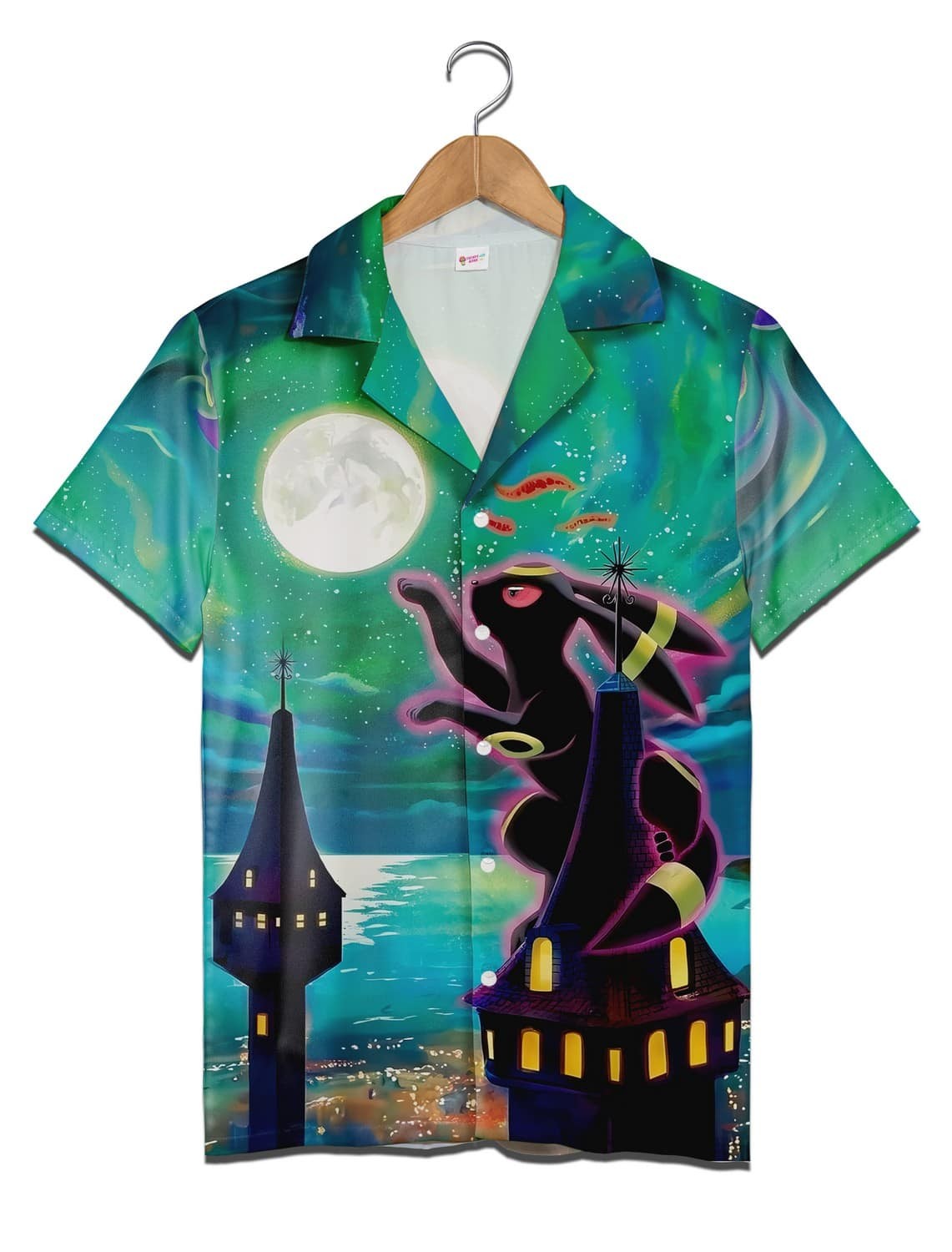 Umbreon Shiny 3D Pokemon Hawaiian Shirt Summer Beach Shirt