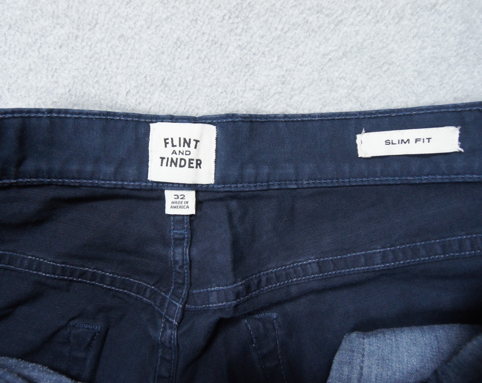 Flint and Tinder Pants Mens 32×30 Blue Chino Slim Fit Stretch Casual Adult 365