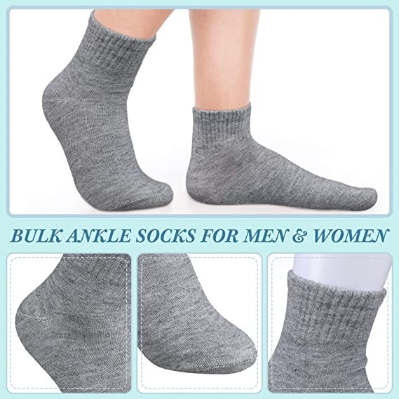 Lot 12 Pairs Ankle/Quarter Crew Sport Socks Cotton Low Cut No Show Men Women