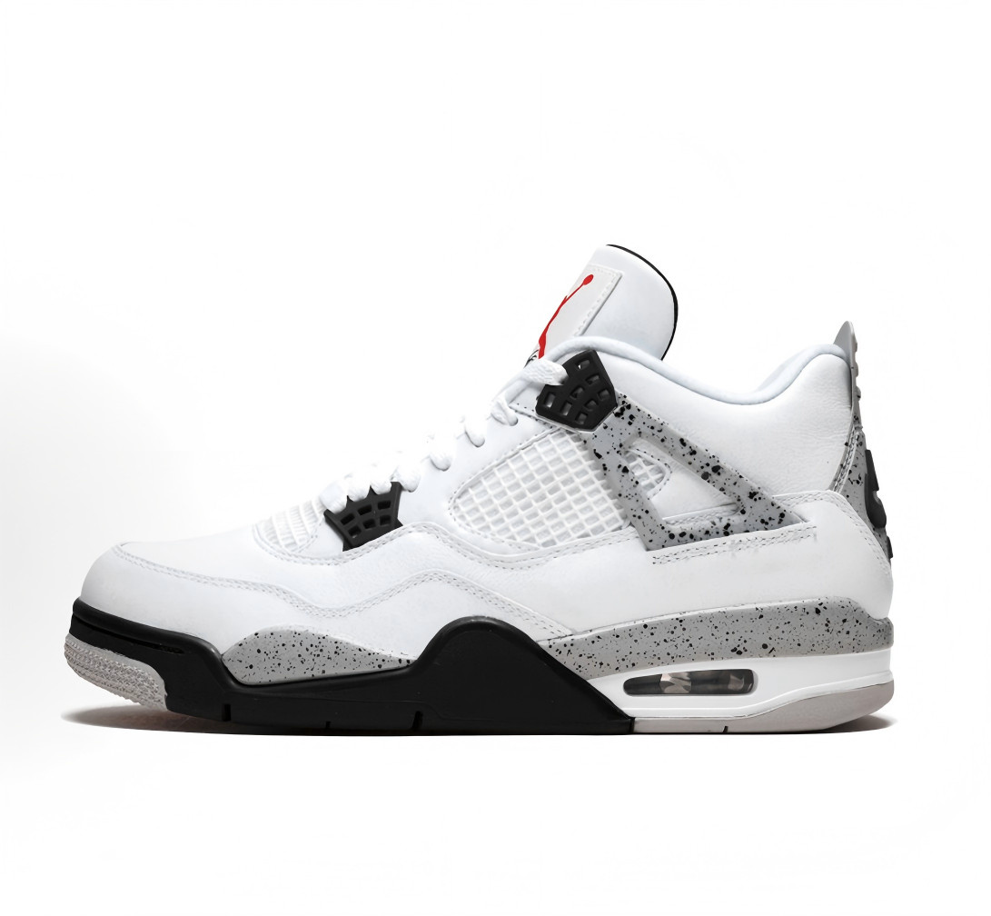 Jordan Air Jordan 4 retro white cement Men’s Retro Mid Top Basketball Shoes