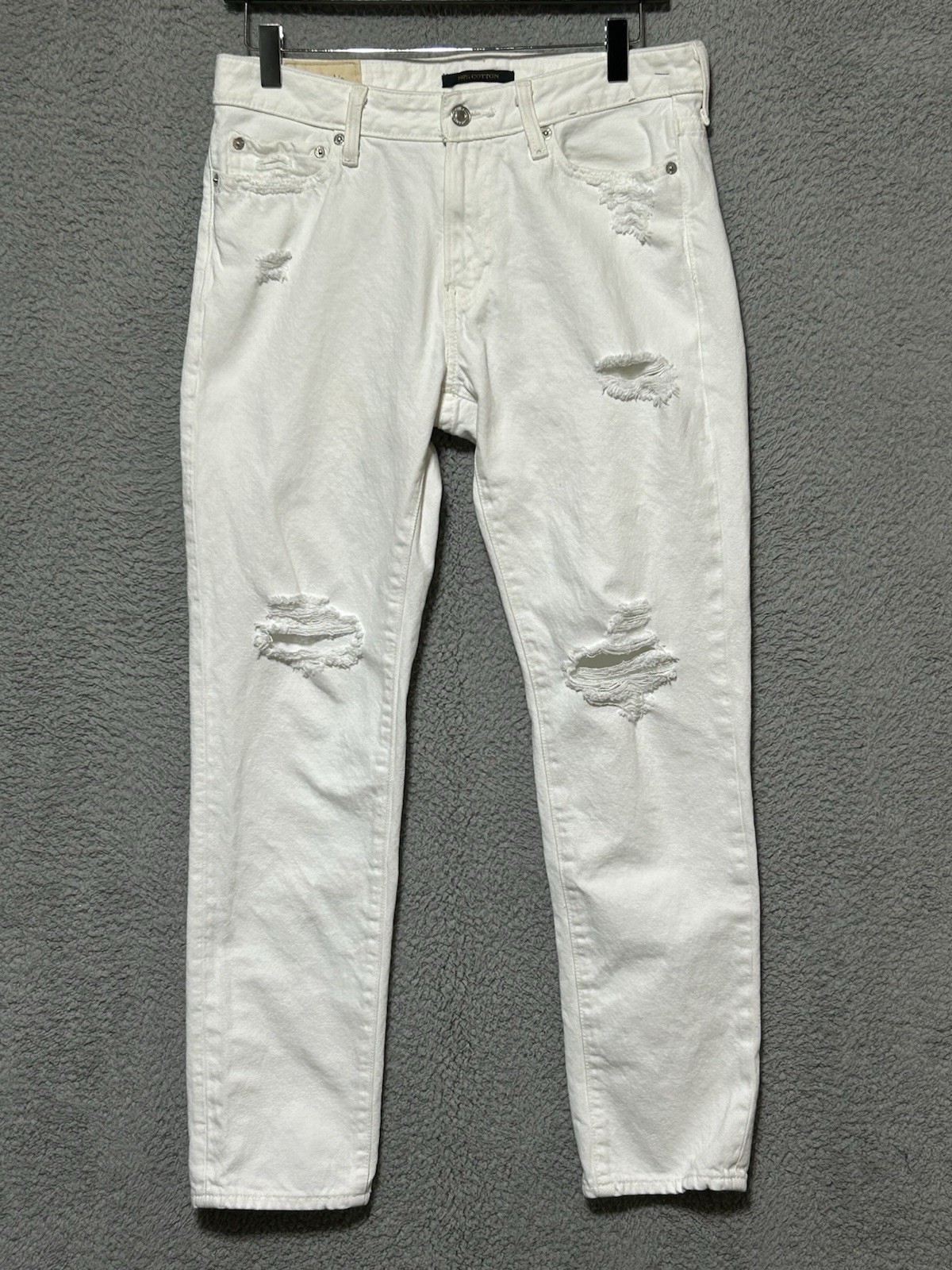 Vtg Abercrombie and Fitch Men’s 90’s Athletic Skinny Fit Jeans 32″ x 30″ White