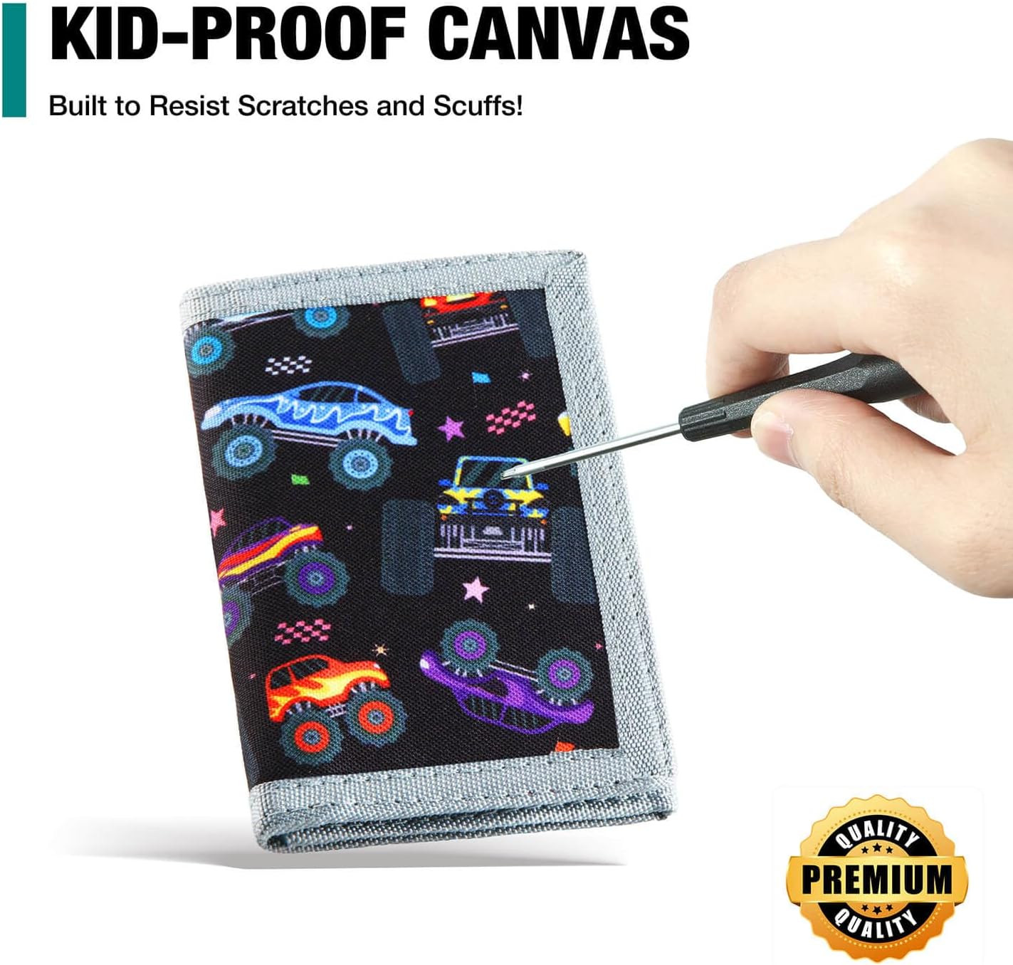 Kids Wallet for Boys, Little Boys Wallet for Kids Ages 4-5-6-7-8-9-10-11-12, Mon