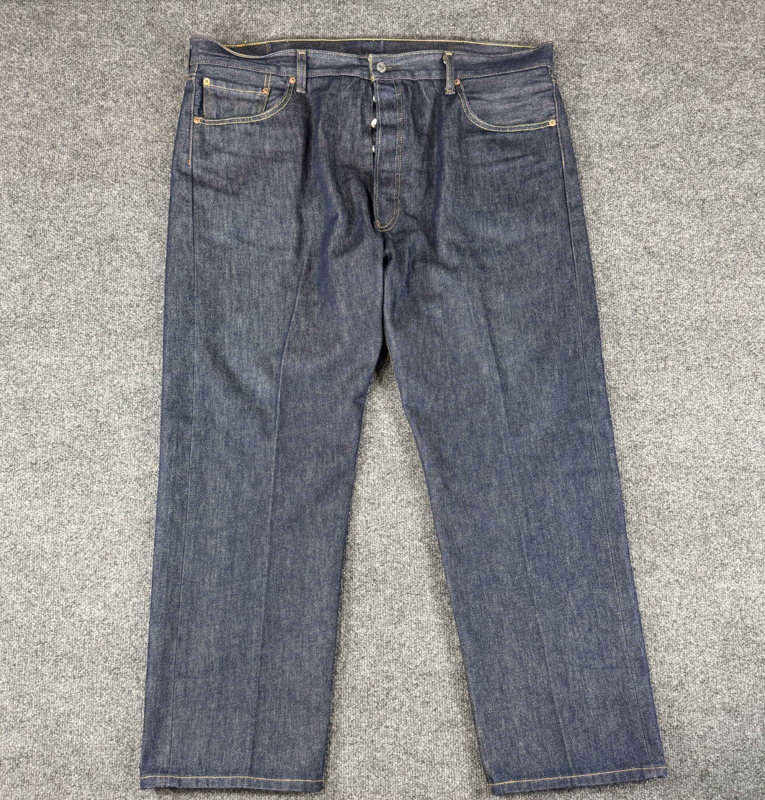Levi’s 501 Jeans Mens 42×30 Blue Denim Straight Leg Button Fly Cowboy Workwear