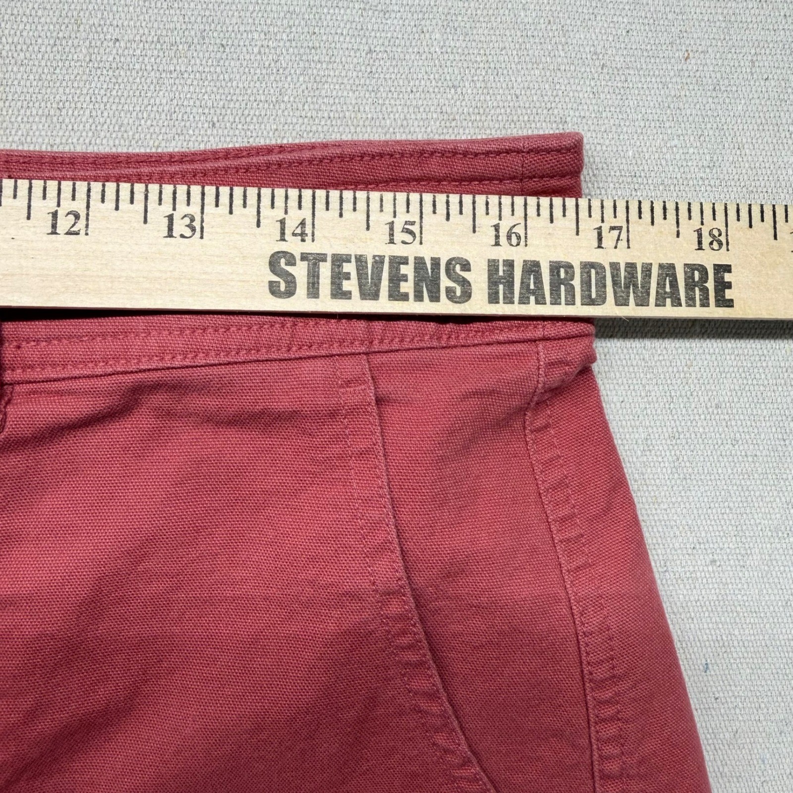 A New Day Womens High Rise Utility Shorts Brick Red Stretch Size 12 F00319292