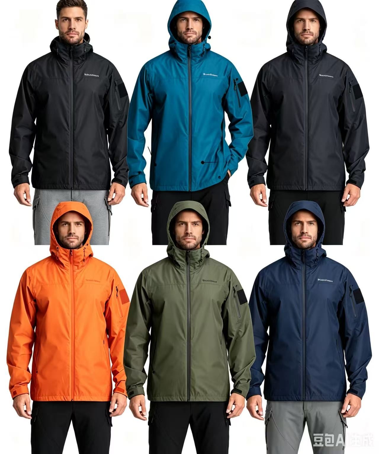 BaerSkin Mens Waterproof Rain Jacket different size and color