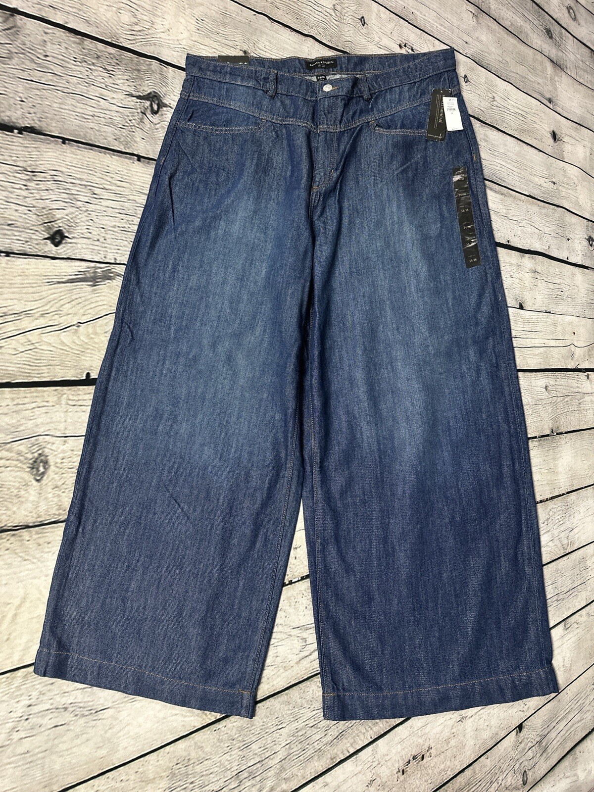 Banana Republic Blue Flare Wide Leg Jeans Classic Style