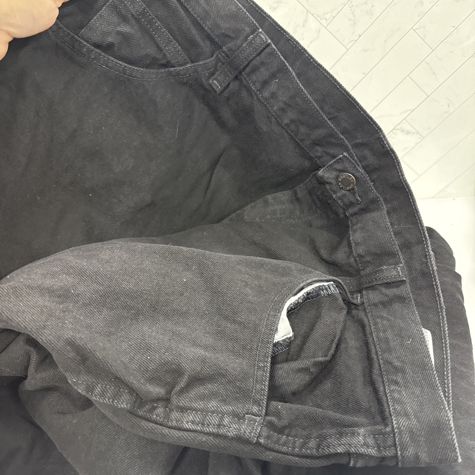 Rustler by Wrangler Classic Relaxed Fit Straight Leg Jean Mens Black 42×34 NWT