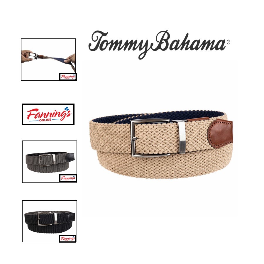 Tommy Bahama Men’s Stretch Braided Reversible Belt I F53